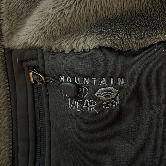 Women’s soft blue Mountain Hardwear fleece sweater jacket coat NO ZIPPER - Picture 5 of 7